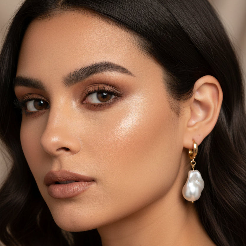 Aretes Perla Barroca