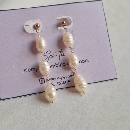 Aretes de perlas  Maria