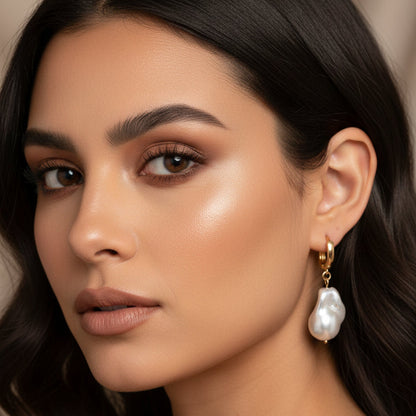 Aretes Perla Barroca